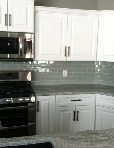 kitchen backsplash tile installation - Contract Interiors, IN