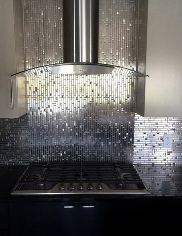 kitchen tile backsplash installation - Contract Interiors, IN