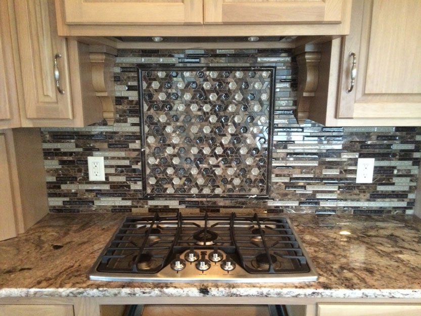 kitchen tile backsplash installation - Contract Interiors, IN