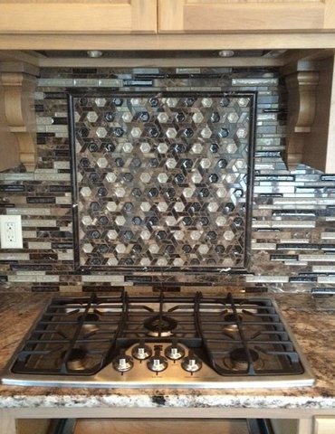 kitchen tile backsplash installation - Contract Interiors, IN